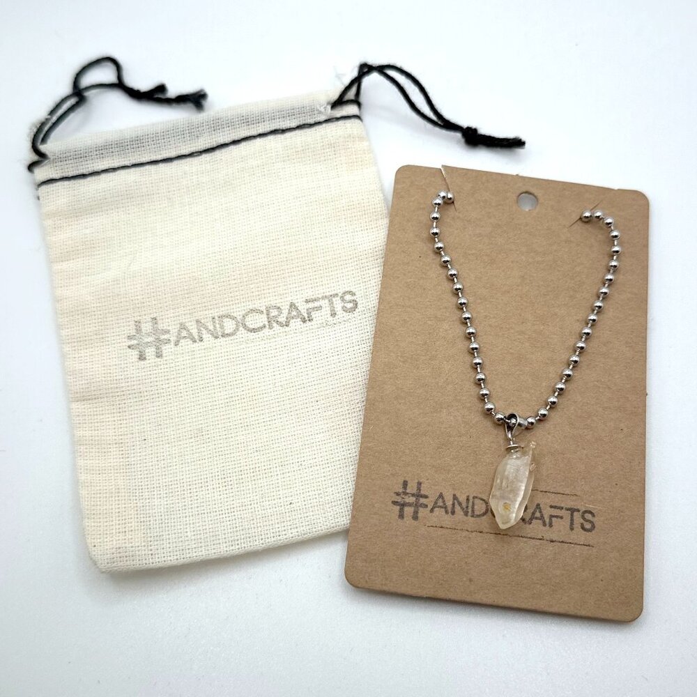 Minimalist Clear Quartz Point Pendant Necklace